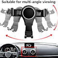 Miniatyrbillede 6 af 6: Til A3 8v S3 2014-2019 Mobiltelefonholder Mobilholder Bilholder Tilbehør Sort - Perfet
