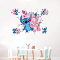 Pikkukuva 2 / 5: Stitch 3D seinätarrat lastenhuoneen graffitit itseliimautuvat lasioven tarrat sarjakuva juliste animoidut tarrat{f2}