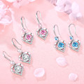 Miniatyrbillede 1 af 5: Moderigtige dame rustfrit stål hjerte kærlighed kors lang krystal diamant{f2}