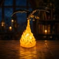 Flammepust Drage Lampe, Fantasi Drage Nattlys Modell, Dekorativ LED-Stil Displaylys for Soverom, Skrivebord og Spillrom Model A