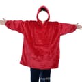 Tykk Sherpa-teppegenser, varm fleece-pullover for koselig hjemmekos**Vanlig enkel lomme rød Regular single pocket red