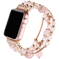 Miniatyrbild 1 av 7: AVEKI Armband Kompatibelt med Apple Watch 42mm 44mm, Elastiskt Handgjort Pärlarmband för Kvinnor Flickor för 42mm Series SE 6 5 4 3 2 1, Rosa{F2}