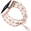 Miniatyrbild 3 av 7: AVEKI Armband Kompatibelt med Apple Watch 42mm 44mm, Elastiskt Handgjort Pärlarmband för Kvinnor Flickor för 42mm Series SE 6 5 4 3 2 1, Rosa{F2}