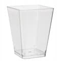 Firkant Plastbeger - 120 ml - 50 stk Transparent