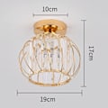 Miniatyrbilde 3 av 5: Moderne krystall taklampe, E27 LED taklampe, Mini krystall gulvlampe for kjøkken campingrom entré hall soverom (A) [Energiklasse A+++]