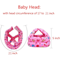 Miniatyrbilde 6 av 6: Babyhjelm Beskyttelse for spedbarnshode Beskyttende hatt for småbarn Bomull Justerbar sikkerhetshjelm for å lære å klatre og gå {F2} Candy Pink