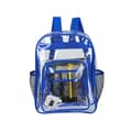 Genomskinlig PVC-ryggsäck, Transparent skolväska, Stadiongodkänd studentbokväska**Standardversion, liten storlek, blå Standard version, small size, blue