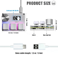 Miniatyrbillede 3 af 5: SayoDevice OSU O3C Hurtig Print Hall Switch Magnetisk Lineær Switch Tastatur med Knap og Skærm Kopier Indsæt Genvej {F2] 4 key white