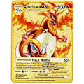 Pikkukuva 5 / 5: Charizard Metallikortti Pinnoitetut Kortit Sateenkaari Kultainen Kortti Kultainen Vmax Dx Gx Erittäin Harvinainen Keräilykortit, Keräilijöille, Lapsille{f85}