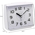 Miniatyrbild 4 av 5: Analog väckarklocka för seniorer, tyst utan tickande med snooze och bakgrundsbelysning, crescendo högt alarm, stora siffror för enkel läsning{f2}