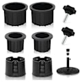 Miniatyrbillede 1 af 5: 8 stk. Parasolfod Stand Hul Ring Prop Hætte og Låg Terrasseparasolfod Reservedele Stand Fod Stabilisator