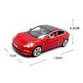 Miniatyrbillede 2 af 6: 1:32 Tesla Model 3 Legeringsbilmodel Støbt Legetøjsbil med Lys- og Lydeffekter, Børnelegetøj Drengegave{F2} Model 3 Red