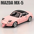Pikkukuva 5 / 5: 1:32 Mazda Mx5 Mx-5 Superauto Seosmetallivalettu Leluauto Malli Ääni Ja Valo Vedettävä Lasten Lelu Keräily Syntymäpäivälahja{F2] Pink