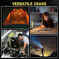 Miniatyrbillede 5 af 5: 2025 Genopladelig Gymnastiksal Lampe til Posering, Magnetisk & Hængekrog Camping Lommelygte, Dæmpbar LED Arbejdslampe I6{F2}