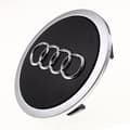 Miniatyrbillede 4 af 4: Centerkapsler til AUDI 60mm 4-pak Sort med forkromet kant Sort med forkromet kant(f2) Black with chromed edge 80