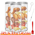Miniatyrbillede 1 af 5: Ny 2024 Rullegrillkurv i Rustfrit Stål - Bærbar 12 tommer Grillværktøj til Udendørs Madlavning. Non-Stick Grøntsagsgrillkurv. 30x9cm