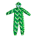 Miniatyrbillede 1 af 5: Minecraft Unisex Børne Onesie Grøn Pixel Creeper (140cm)