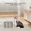 Miniatyrbillede 5 af 5: Kattefontænefilter, 16 stk. udskiftningsfilter til katte- og hundefontæner, aktivt kulfilter til kattefontæne 3,2 l rustfrit stål (8+8 stk.)