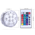 Pikkukuva 1 / 5: Uima-altaan vedenalainen valaisin, USB ladattava, monivärinen Rgb-13 Led RF-kaukosäätimellä