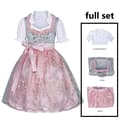 Jenter Oktoberfest Tradisjonell Bayersk Dirndl Kjole Med Forkle Halloween Retro Middelalder Kostyme Gave costume 140
