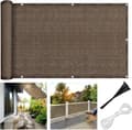 Skuggnät Insynsskydd Balkong Solskyddsnät Utomhus UV-skydd 0.9x5M Coffee Brown