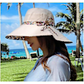 Miniatyrbillede 3 af 4: Dame Solhat Upf 50 Bredskygget Spandhat UV Beskyttelse Sommer Strand Solhat