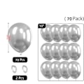 Pikkukuva 3 / 5: Hopeiset ilmapallot, 70 kpl 10 tuuman metallinhohtoiset ilmapallot hopea metallinhohtoinen Ba