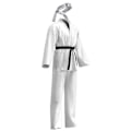 Miniatyrbillede 3 af 5: Karate Kid Cobra Kai Kostume Børn Pige Mænd Kimono Tory Nichols Daniel Larusso Cosplay Uniform Hovedbånd Halloween Festtøj-WELLNGS Hvid Karate White Karate Uniform Adult Height 180cm