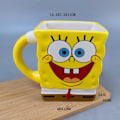 Miniatyrbild 2 av 2: Silver Buffalo SvampBob Fyrkant 3D-formad Keramikmugg, 400ml Mugg, Vattenkopp för Barn, Julklapp (13 oz)