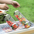 Miniatyrbillede 4 af 5: Ny 2024 Rullegrillkurv i Rustfrit Stål - Bærbar 12 tommer Grillværktøj til Udendørs Madlavning. Non-Stick Grøntsagsgrillkurv. 30x9cm