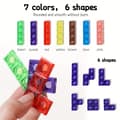 Pikkukuva 9 / 10: 3D-pinottava palikkalaatikko - STEM-nopparakennuspeli Boxed Colored  Blocks