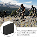 Miniatyrbild 3 av 5: Motionscykelskydd Inomhuscykling Stationär Cykelskydd Passar För Upprättstående Cykel Utomhusskydd Svart Black 140*60*120