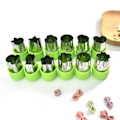 Miniatyrbilde 1 av 2: /Hc/ Kakeformer i rustfritt stål, grønnsaks- og fruktkuttere, formsett, sandwichkuttere for barns baking, bento-bokser og matdekorasjoner{f2}