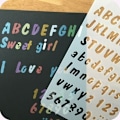 Pikkukuva 2 / 5: 8 numeron ja kirjaimen sapluunan aakkoset sapluunamaalaus uudelleenkäytettävät pehmeät pienet ja isot kirjaimet 1–3 cm scrapbookingiin{F2}