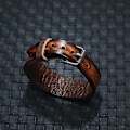 Miniatyrbild 2 av 4: Retro armband i koskinn, enkla läderprydnader för män {F2}