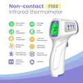 Miniatyrbillede 2 af 3: Berøringsfrit termometer til voksne, pandetermometer til feber, kropstermometer og eksternt termometer