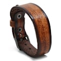 Miniatyrbild 1 av 4: Retro armband i koskinn, enkla läderprydnader för män {F2}