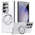 Miniatyrbild 1 av 5: För Samsung Galaxy S23 Ultra Tpu+Akryl Matt Mobilskal Roterbart Stöd Kompatibelt med Magsafe{F2} Silver
