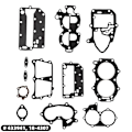 Miniatyrbild 5 av 5: Topplockspackningssats för Johnson/Evinrude 25/35hk 2-cyl X-ref 433941{f2}