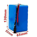 Miniatyrbillede 2 af 4: 24v 60ah 7s3p 18650 batteri lithium batteri 24v 60000mah elcykel knallert ellithium ion batteripakke + 2a oplader