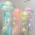 Miniatyrbild 1 av 5: 4-pack Jellyfish Lampa i Form av Maneter Kreativ Manet Ljuskrona LED Fantasy Manet Lampa Glödande Manet Hängande Trendig Lampa Rum