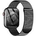 Miniatyrbillede 1 af 5: Metalrem kompatibel med Apple Watch rem 40 mm 38 mm 41 mm Sort Sort{HH} Black 38/40/41mm