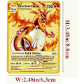 Pikkukuva 2 / 5: Charizard Metallikortti Pinnoitetut Kortit Sateenkaari Kultainen Kortti Kultainen Vmax Dx Gx Erittäin Harvinainen Keräilykortit, Keräilijöille, Lapsille{f85}