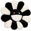 Pikkukuva 1 / 4: Hymyilevä Plush Rainbow -tyyny, Auringonkukka Indie Decor Plush -tyyny Pehmeä & Mukava Kukka Lattiatyyny Kotiin Lukemiseen Sänkyyn (40CM, Musta ja Valkoinen)