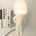 Miniatyrbilde 1 av 4: Kreativ lampe sjenert gutt liten nattlampe - hjemmeinnredning - EU-plugg{f2} White