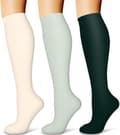 Resekompressionsstrumpor 3-pack - Flygstrumpor för löpning, träning och graviditet S/M S/M
