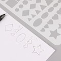 Pikkukuva 8 / 9: Bullet Journal -stencilisarja 20 kpl, DIY-piirustusmalleja käsityöprojekteihin ja koristeluun aloittelijoille, opi piirtämään
