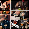 Miniatyrbillede 5 af 5: Paris 12-dele cocktailsæt, professionelt bartenderudstyr med elegant bambusstativ, barværktøj i rustfrit stål til mixede drinks{F2}