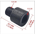 Miniatyrbilde 2 av 2: Gjengeadapter for løpsende Hunn 1/2-20 UNF til Hann 1/2-28 UNEF 0018