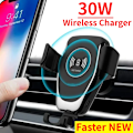 Pikkukuva 2 / 5: Auton langaton laturi, autoteline, puhelinteline iPhone 15 14 13 12 Samsung S22 S21 Xiaomi induktiolatausasema